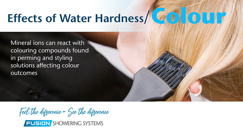 Effects of hardness on hair - Colour